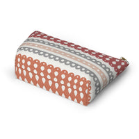 Ribbon Candy Accessory Pouch w T-bottom in Red
